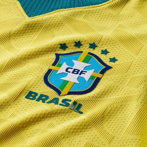 Tricou de fotbal pentru copii Nike Brazil 2026/27 Match Home canary/light mint/geode teal