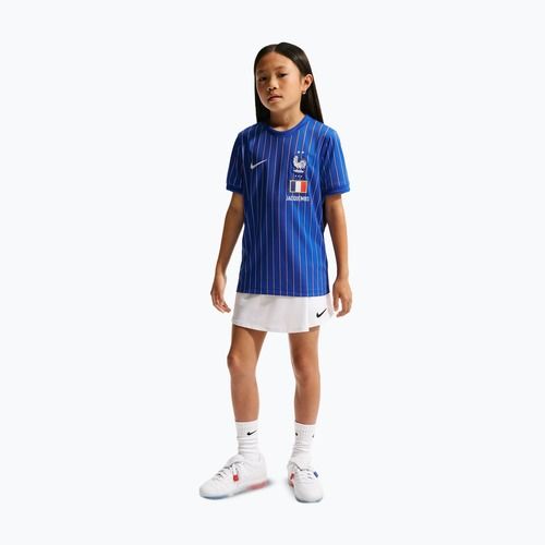 Tricou de fotbal pentru copii Nike France Pre-Match game royal/university red/white