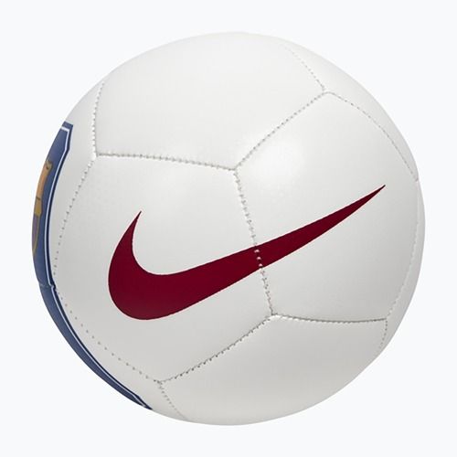 Minge pentru mini fotbal Nike Skills FC Barcelona white/cardinal red size 1