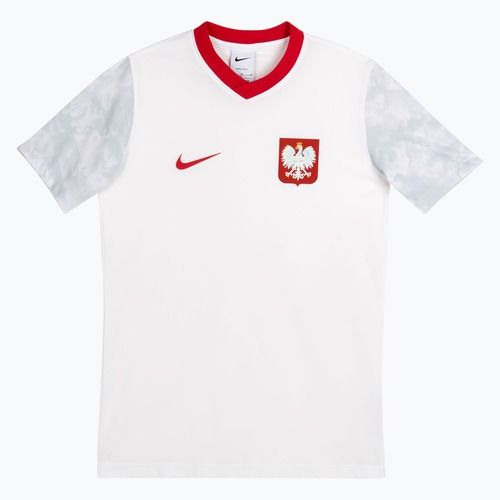 Tricou de fotbal pentru copii Nike Dri-Fit Poland Home 2026 white/field silver