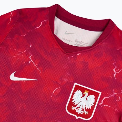 Tricou de fotbal pentru copii Nike Dri-Fit Poland Stadium Away 2026 noble red/sport red