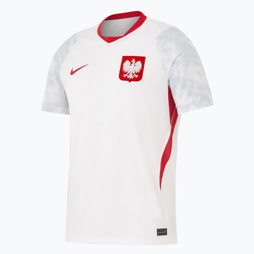 Tricou de fotbal pentru bărbați Nike Dri-Fit Poland Stadium Home 2026 white/field silver
