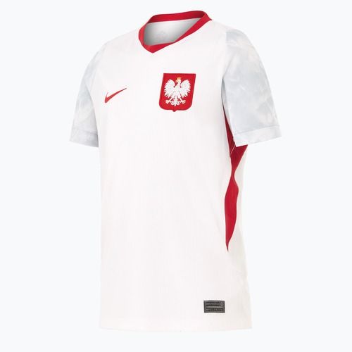 Tricou de fotbal pentru copii Nike Dri-Fit Poland Stadium Home 2026 white/field silver