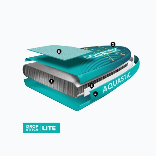 Set placă SUP gonflabilă AQUASTIC Perth 10'8" allround green