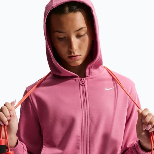 Bluză pentru copii Nike Pro Fleece Dri-Fit Full-Zip peony/peony/black/white