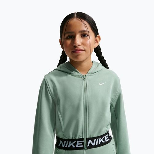 Bluză pentru copii Nike Pro Fleece Dri-Fit Full-Zip steam/steam/black/white