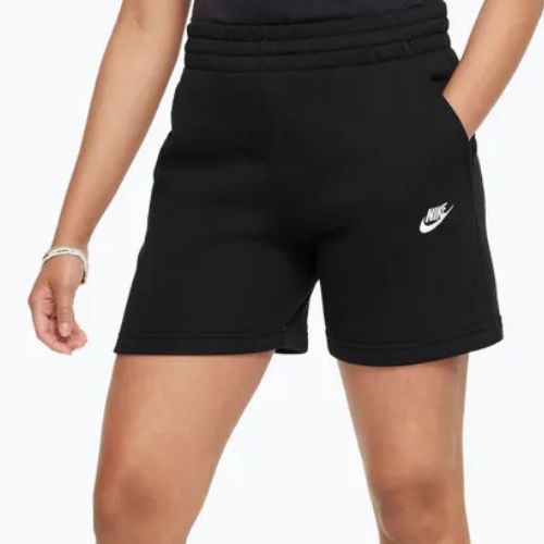 Pantaloni scurți pentru copii Nike Sportswear Club Fleece negru/negru/alb