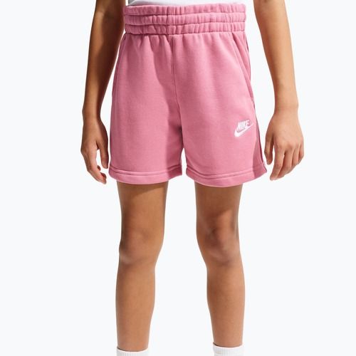Pantaloni scurți pentru copii Nike Sportswear Club Fleece peony/peony/white