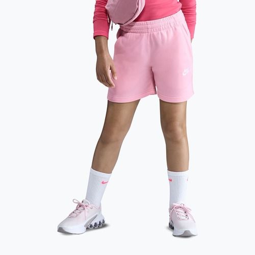 Pantaloni scurți pentru copii Nike Sportswear Club Fleece med soft pink/med soft pink/white
