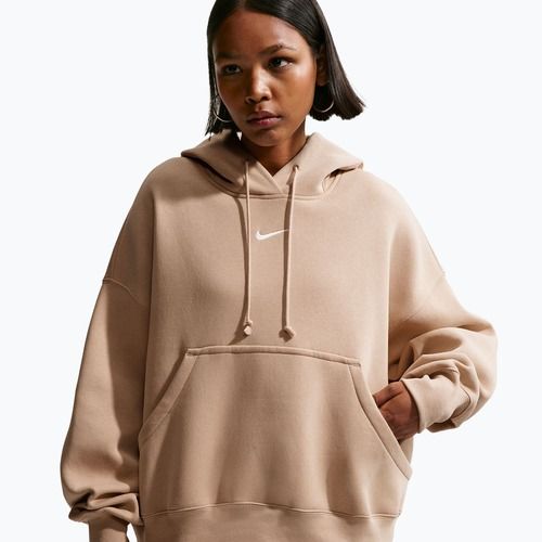 Bluză pentru femei Nike Sportswear Phoenix Fleece Oversized linen/sail