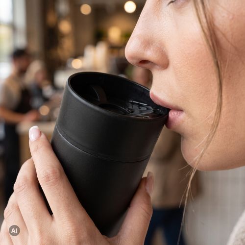 Cană termică Kadva 360 ClickDrink Black