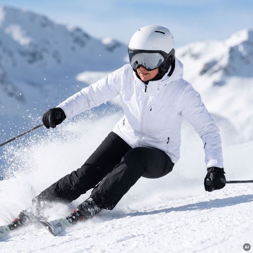 Cască de schi ATTABO Avens 3.0 Visor ERT Biały