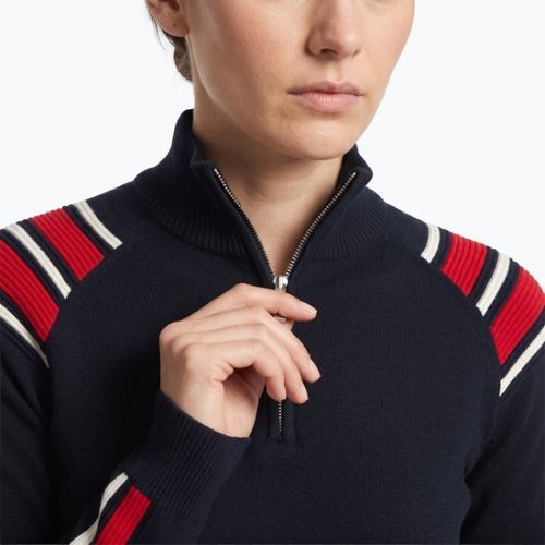 Pulover pentru femei Woolcano SWT1094 Czarny/Kremowy/ Czerwony