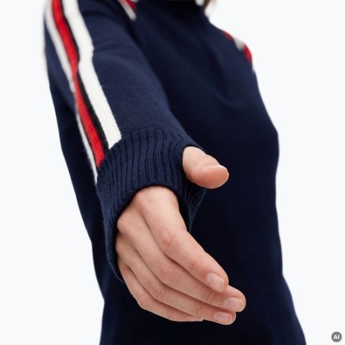 Pulover pentru femei Woolcano SWT1094 Czarny/Kremowy/ Czerwony