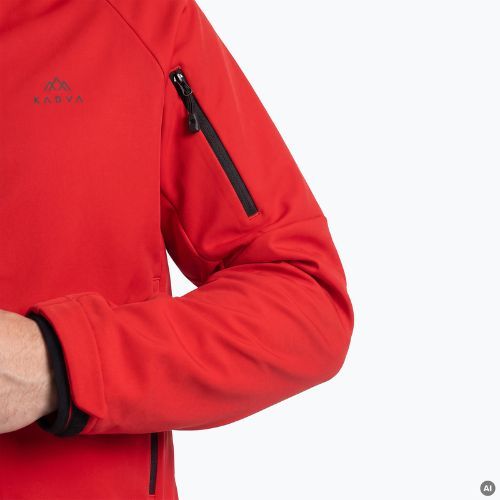 Hanorac trekking pentru bărbați KADVA Arix WP 5K/3K softshell hibrid roșu