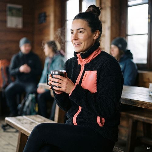 Hanorac fleece damă KADVA Rodvik WMNS negru
