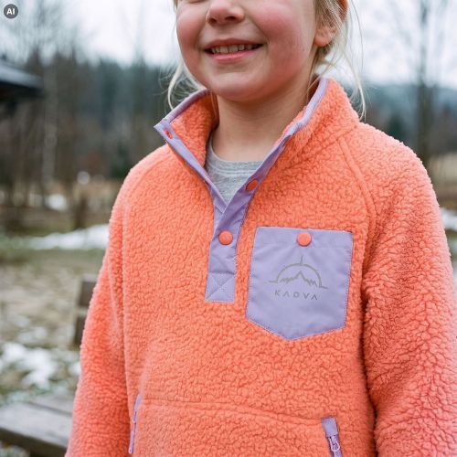 Bluza polar pentru copii KADVA RODIA KDG portocaliu
