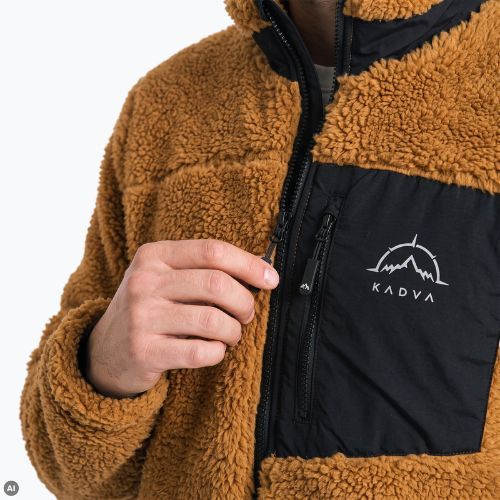 Hanorac fleece bărbați KADVA Rodvik maro