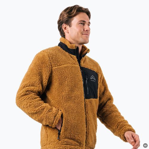 Hanorac fleece bărbați KADVA Rodvik maro