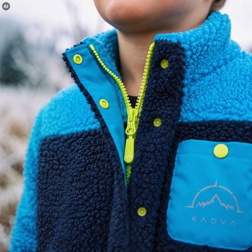 Hanorac fleece pentru copii KADVA RODVIK KDB albastru