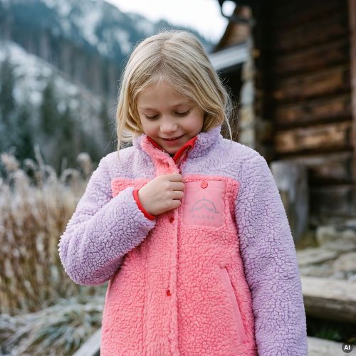 Hanorac fleece pentru copii KADVA RODVIK KDG roz
