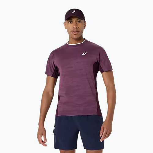 Tricou de tenis pentru bărbați ASICS Match Jacquard dark aubergine