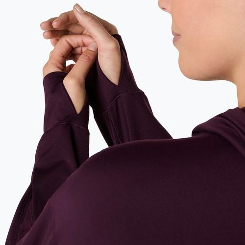Bluză pentru femei de alergare ASICS Nagino Run Winter Hoodie dark aubergine