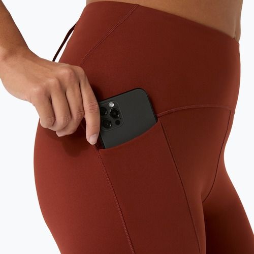 Colanți de alergare pentru femei ASICS Road Winter High Waist singed red