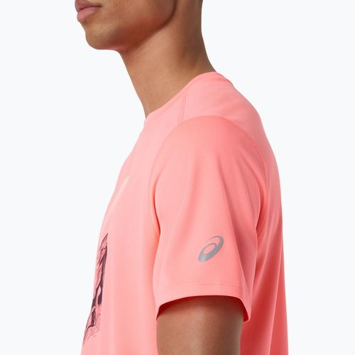 Tricou de alergare pentru bărbați Asics Fujitrail Logo Ss Top Sun Coral