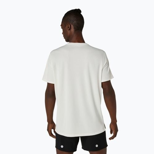 Tricou de alergare pentru bărbați Asics Fujitrail Logo Ss Top Cream
