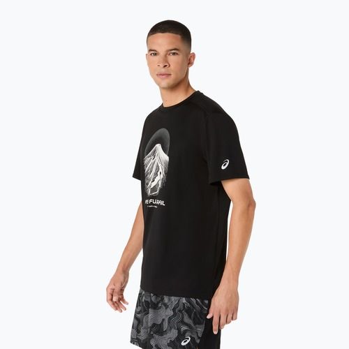 Tricou de alergare pentru bărbați Asics Fujitrail Logo Ss Top Performance Black/Cream/Carbon