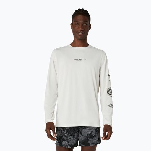 Longsleeve de alergare pentru bărbați Asics Fujitrail Logo Ls Top Cream