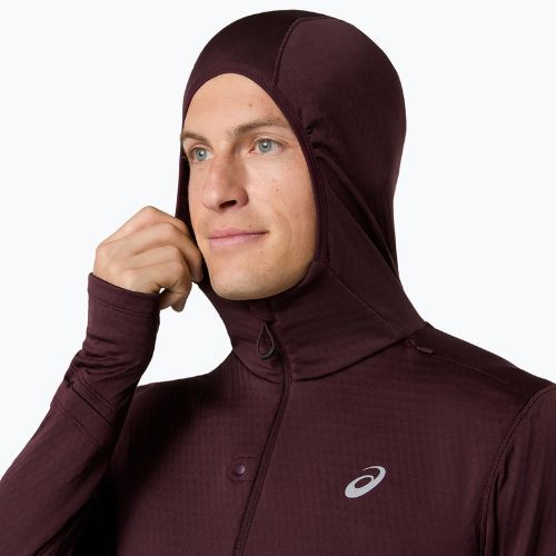 Bluză de alergare pentru bărbați ASICS Road Winter Ls Hoodie dark currant