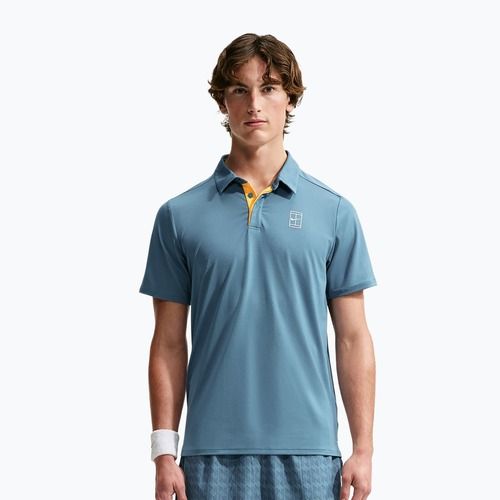 Tricou polo de tenis pentru bărbați Nike Court Dri-Fit Advantage smokey blue/white