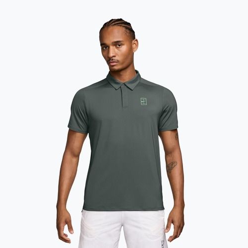 Tricou polo de tenis pentru bărbați Nike Court Dri-Fit Advantage camo green/cucumber calm