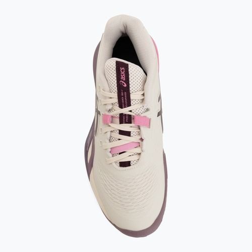 Încălțăminte de tenis pentru femei ASICS Gel-Resolution X Clay soft oat/dark aubergine