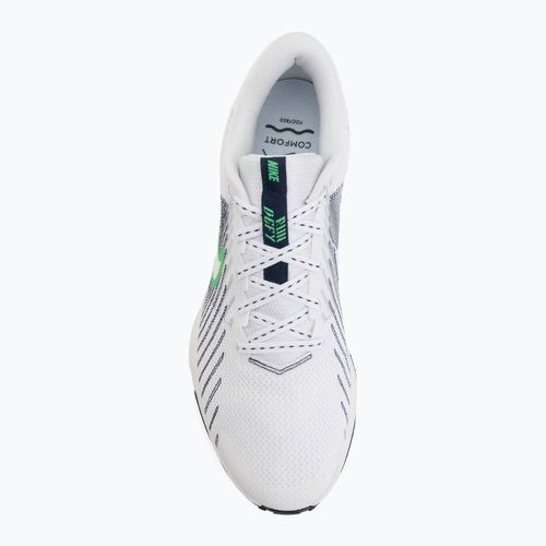 Încălțăminte de alergare pentru bărbați Nike Run Defy White/Midnight Navy/Green Spark