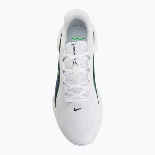 Încălțăminte de alergare pentru bărbați Nike Downshifter 14 white/midnight navy/green spark