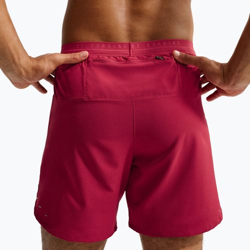 Pantaloni scurți de alergare pentru bărbați Nike Stride Dri-Fit 2in1 7" tough red