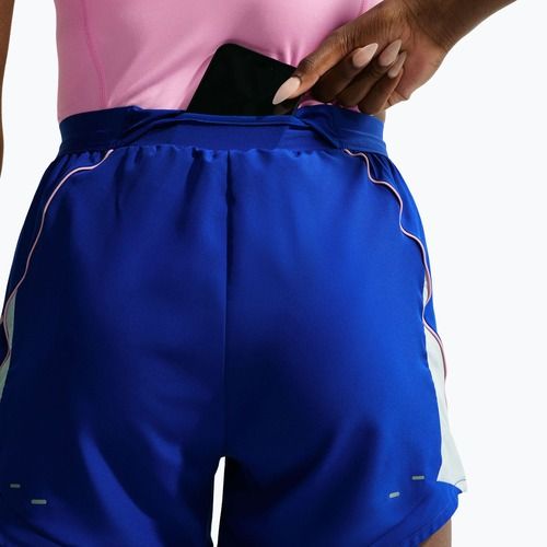 Pantaloni scurți de alergare pentru femei Nike Tempo Dri-Fit Unlined old royal/football grey/pink rise
