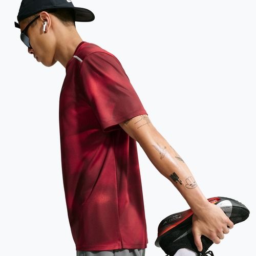 Tricou de alergare pentru bărbați Nike Miler light crimson