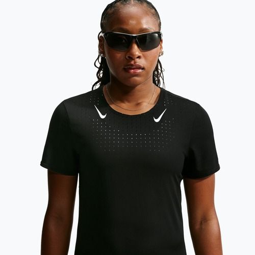 Tricou de alergare pentru femei Nike AeroSwift black/white
