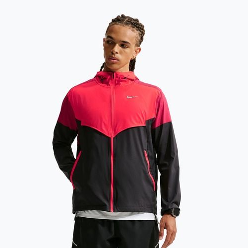 Geacă de alergare pentru bărbați Nike Impossibly Light Windrunner black/light crimson/tough red