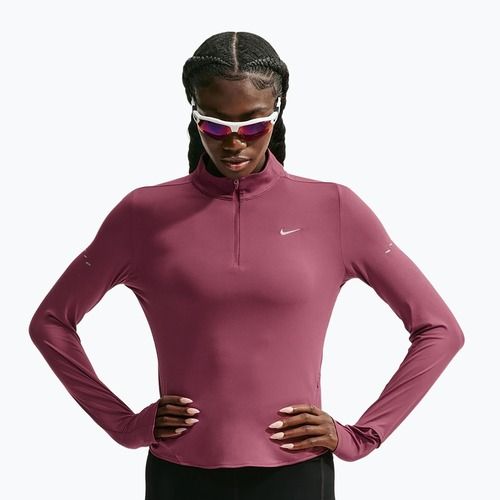 Bluză pentru femei de alergare Nike Swift Dri-FIT UV 1/4-Zip pink smoke