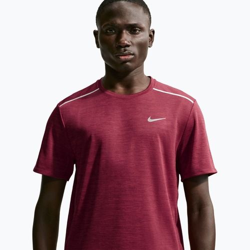 Tricou de alergare pentru bărbați Nike Miler Dri-Fit UV tough red/mystic dates