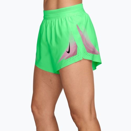 Pantaloni scurți de alergare pentru femei Nike AeroSwift illusion green/black