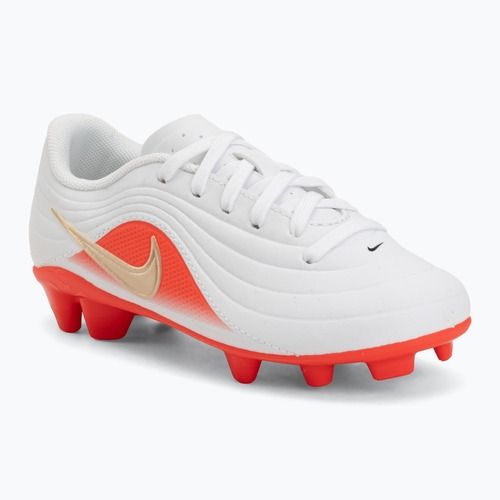 Încălțăminte de fotbal pentru copii Nike Jr. Tiempo Maestro Club White/Bright Crimson/Blur