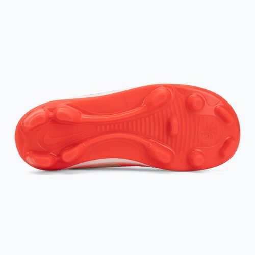 Încălțăminte de fotbal pentru copii Nike Jr. Tiempo Maestro Club White/Bright Crimson/Blur
