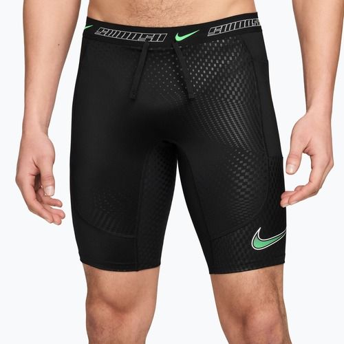 Pantaloni scurți de alergare pentru bărbați Nike Stride black/illusion green
