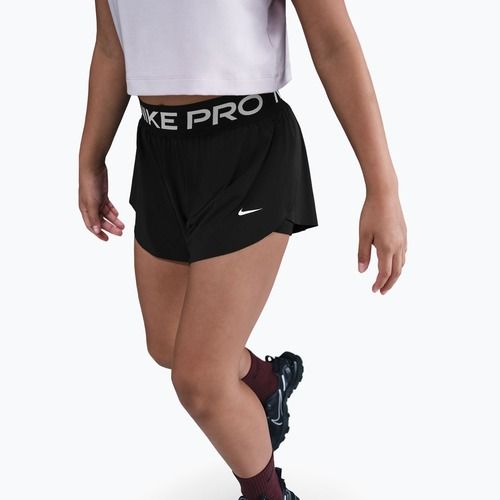 Pantaloni scurți pentru copii Nike Pro Dri-Fit 2in1 black/black/white